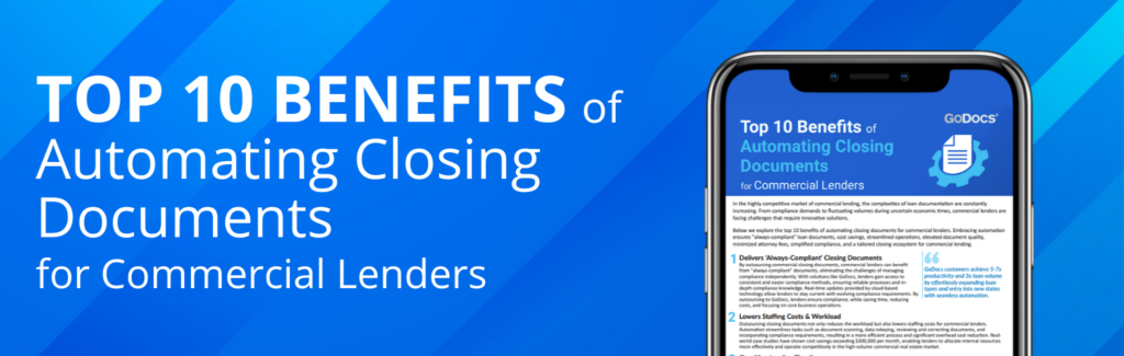 Automating Closing Documents for Commercial Lenders