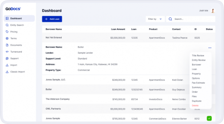 GoDocs Outshines LaserPro - Software Dashboard Image